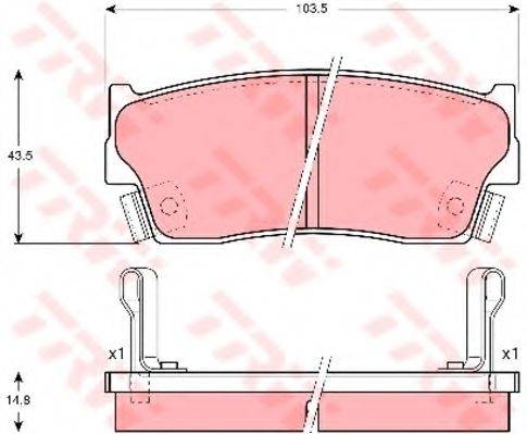 KAWE 81323 Комплект гальмівних колодок, дискове гальмо