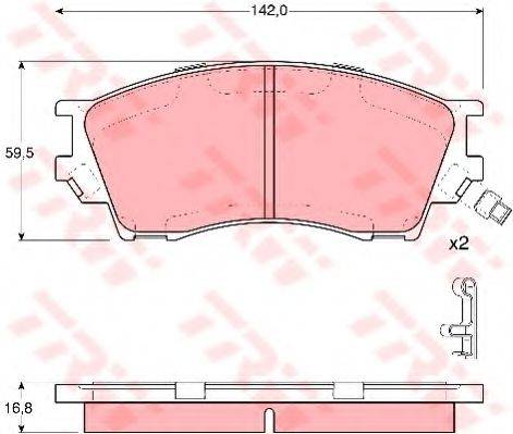KAWE 81083 Комплект гальмівних колодок, дискове гальмо