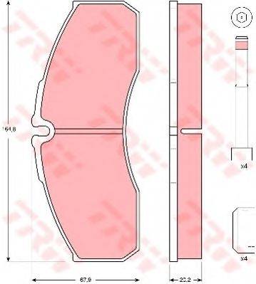 KAWE 81763 Комплект гальмівних колодок, дискове гальмо