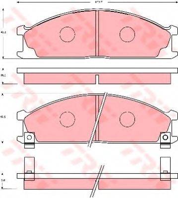 NISSAN AY040NS035 Комплект гальмівних колодок, дискове гальмо