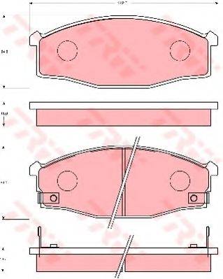 NISSAN AY040NS077 Комплект гальмівних колодок, дискове гальмо