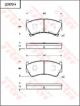 NISSAN 410602U090 Комплект гальмівних колодок, дискове гальмо