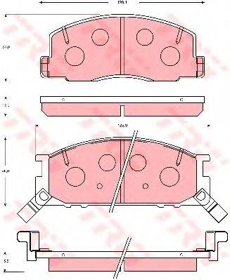 TOYOTA 04465 28190 Комплект гальмівних колодок, дискове гальмо