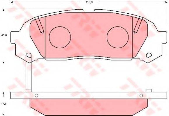 TOYOTA 04466 22150 Комплект гальмівних колодок, дискове гальмо