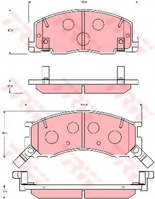 TOYOTA 04465 28360 Комплект гальмівних колодок, дискове гальмо