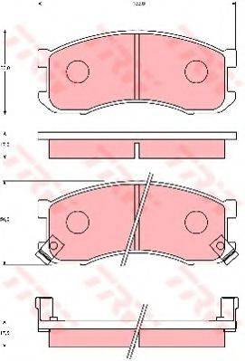 MITSUBISHI MC112164 Комплект гальмівних колодок, дискове гальмо