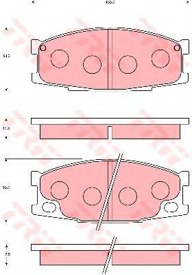 MITSUBISHI MC838486 Комплект гальмівних колодок, дискове гальмо