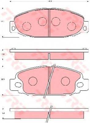 MITSUBISHI MC894597 Комплект гальмівних колодок, дискове гальмо