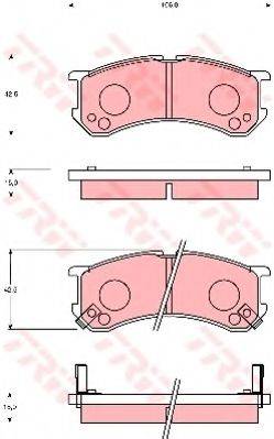 DAIHATSU 04491 97502 000 Комплект гальмівних колодок, дискове гальмо