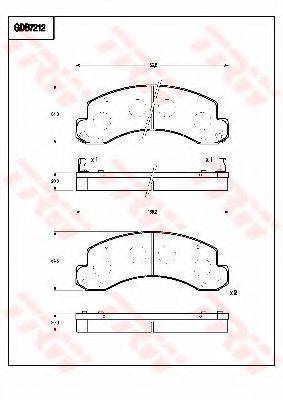 TOYOTA 0446537020 Комплект гальмівних колодок, дискове гальмо