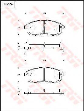 NISSAN AY040 NS101 Комплект гальмівних колодок, дискове гальмо
