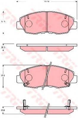 HONDA 06450-S9A-010 Комплект гальмівних колодок, дискове гальмо