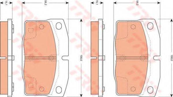 BENDIX DB1164 Комплект гальмівних колодок, дискове гальмо