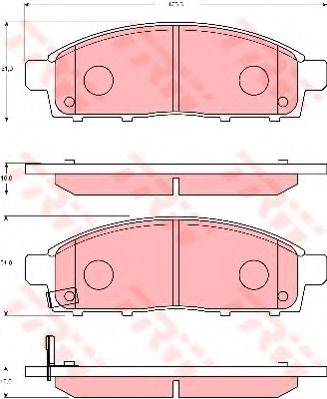 MITSUBISHI MN116723 Комплект гальмівних колодок, дискове гальмо