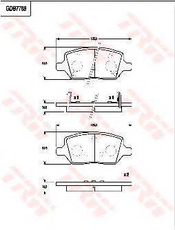 BUICK (SGM) 88964140 Комплект гальмівних колодок, дискове гальмо