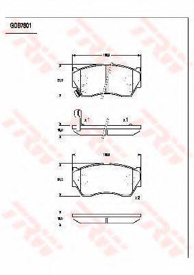 SUZUKI (CHANGHE) 5581054G61 Комплект гальмівних колодок, дискове гальмо
