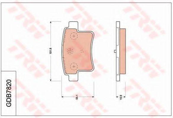 BUICK (SGM) 9009355 Комплект гальмівних колодок, дискове гальмо