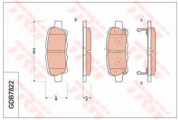 NISSAN (DONGFENG) D4M609N00B Комплект гальмівних колодок, дискове гальмо