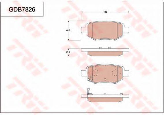 CHERY B123502080 Комплект гальмівних колодок, дискове гальмо