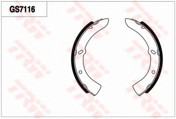 MAZDA W023-33-310 Комплект гальмівних колодок; Комплект гальмівних колодок, стоянкова гальмівна система