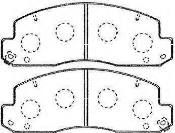 TOYOTA 04465-37100 Комплект гальмівних колодок, дискове гальмо