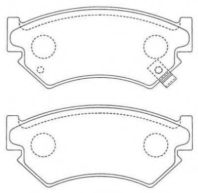 SUZUKI 725193041 Комплект гальмівних колодок, дискове гальмо