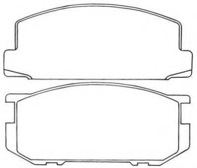 SUZUKI 0446512410 Комплект гальмівних колодок, дискове гальмо
