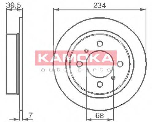 KAMOKA 1031580 гальмівний диск