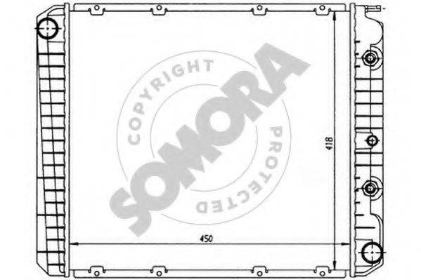 SOMORA 362041 Радіатор, охолодження двигуна