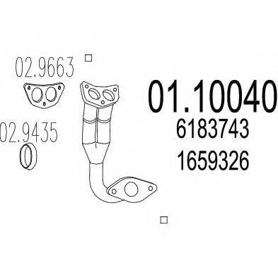 ROSI 301008 Труба вихлопного газу