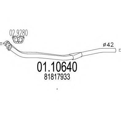 CISAM 430201 Труба вихлопного газу