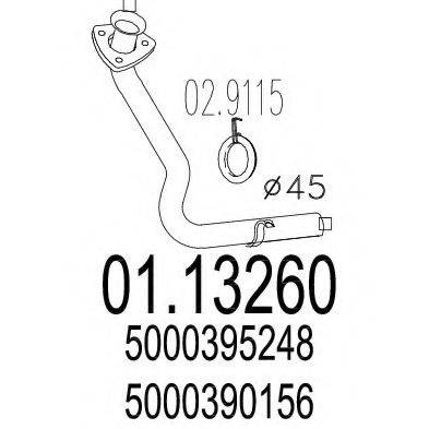 SIGAM 50134 Труба вихлопного газу