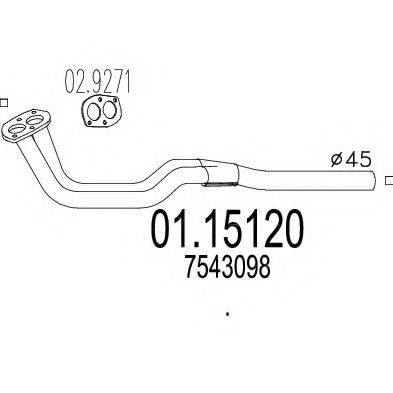 TIMAX 140082 Труба вихлопного газу