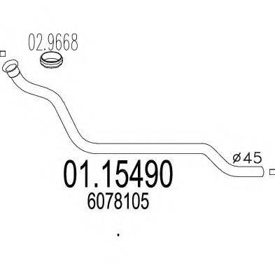 CISAM 314301 Труба вихлопного газу
