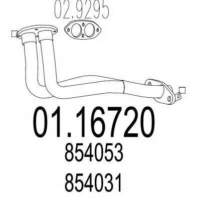 WALKER 16200 Труба вихлопного газу