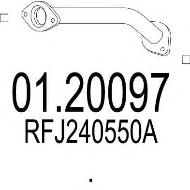 MAZDA RFJ240550A Труба вихлопного газу