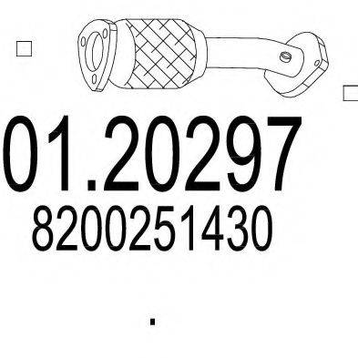 RENAULT 8200251430 Труба вихлопного газу