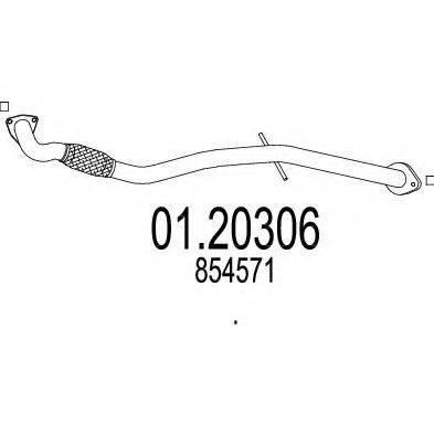 OPEL 8 54 571 Труба вихлопного газу