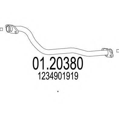MERCEDES-BENZ 1234901919 Труба вихлопного газу