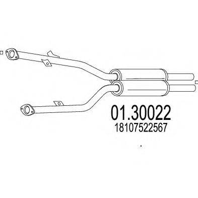BMW 18107522567 Передглушувач вихлопних газів