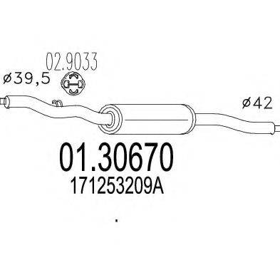 CISAM 721508 Середній глушник вихлопних газів