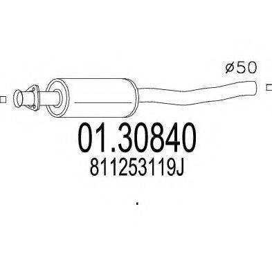 CISAM 181607 Передглушувач вихлопних газів