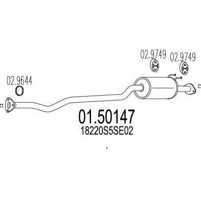 ROSI 37137 Середній глушник вихлопних газів
