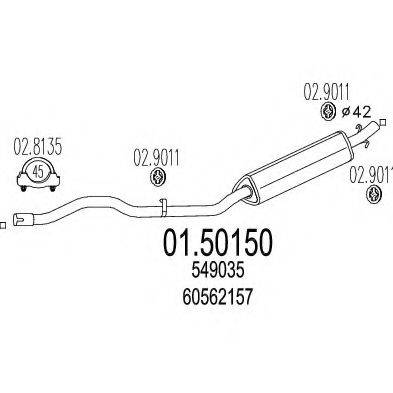 TIMAX 240015 Середній глушник вихлопних газів