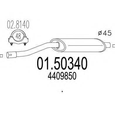 TIMAX 210088 Середній глушник вихлопних газів