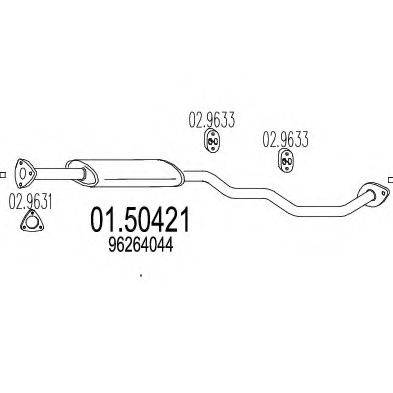 TIMAX DW24J Середній глушник вихлопних газів
