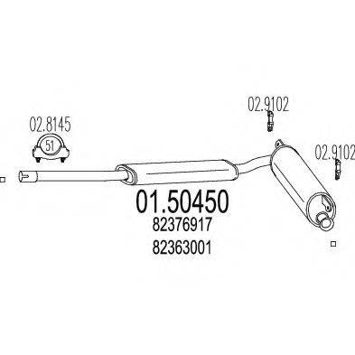 TIMAX 240006 Середній глушник вихлопних газів