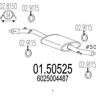 BOSAL 200-223 Середній глушник вихлопних газів