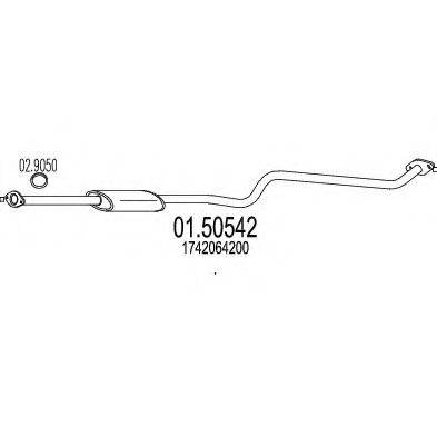 BOSAL 290-027 Середній глушник вихлопних газів