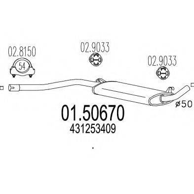 TIMAX 230033 Середній глушник вихлопних газів